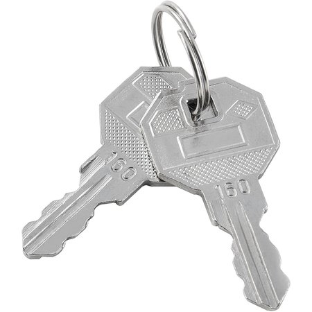 GLOBAL INDUSTRIAL Replacement Keys For Inner Door of Narcotics Cabinet 436953, 2pcs Key# 160 RP9910